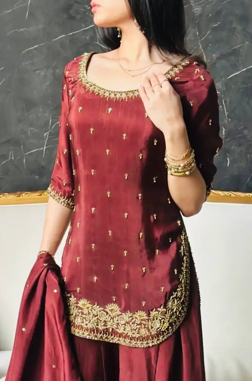 Bespoke Deep Crimson Heirloom Co-ord